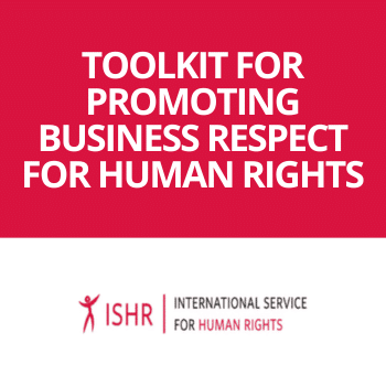 Toolkit for promoting business respect for human rights | ISHR